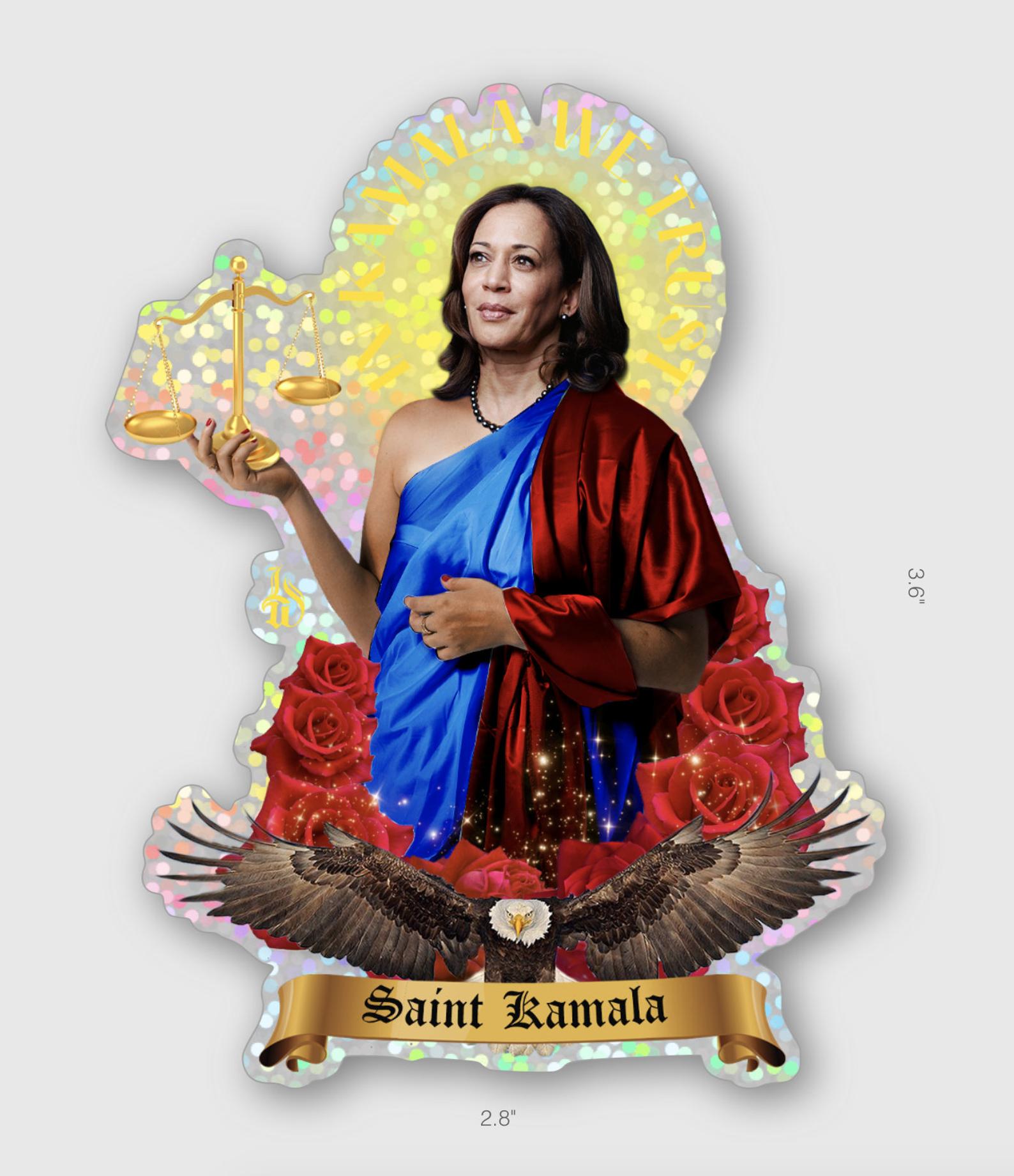 Saint Kamala Harris Holographic Sticker