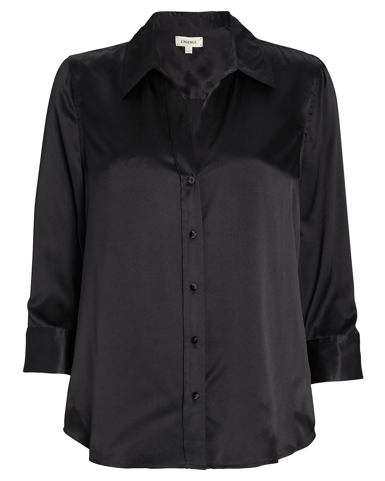 L'Agence Silk Button-Down Shirt