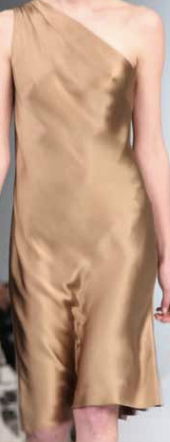 Ralph Lauren One-Shoulder Silk Dress