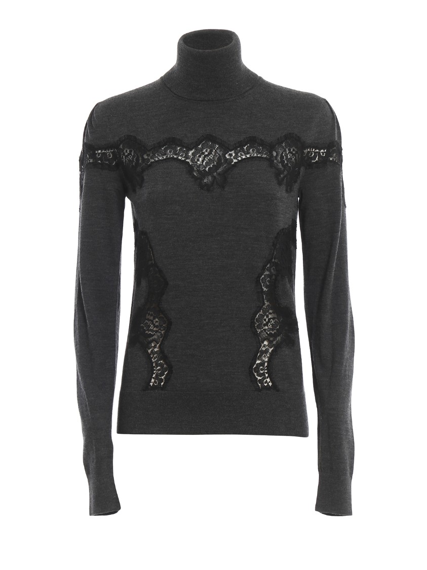 Dolce & Gabbana Lace Wool Sweater 