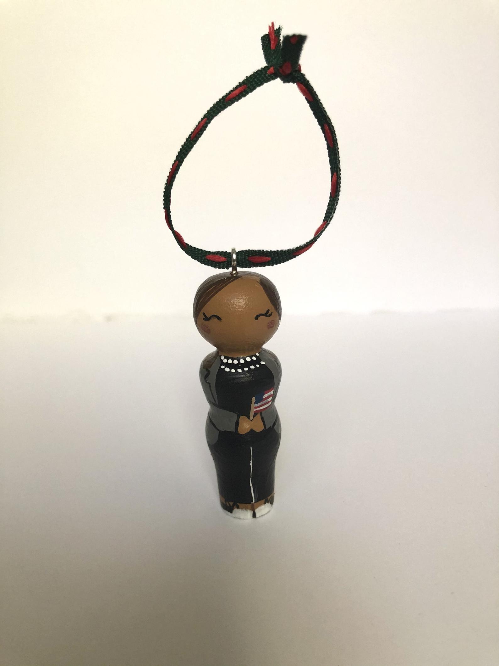 Kamala Harris Mini Peg Doll Ornament