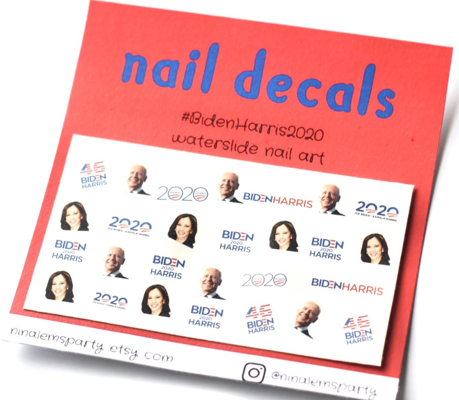 Biden/Harris 2020 Nail Decals